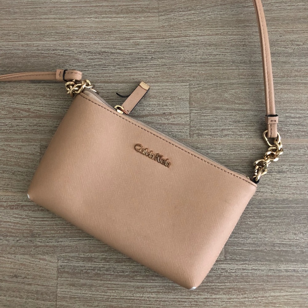 Calvin Klein Saffiano Leather Crossbody Bag